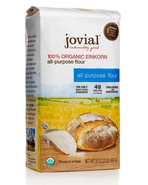 Bag of organic einkorn all-purpose flour.
