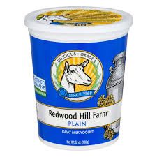 Redwood Hill Farm plain goat milk yogurt.